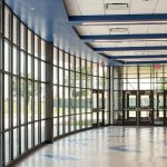 The lobby atrium at the Fargo-Gage Public Schools Event Center was designed by Renaissance Architecture.