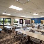 The interior at Metro Technology Centers- Wellness and Community Outreach Center was designed by Renaissance Architecture.