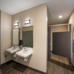 The bathrooms and lockers of Metro Technology Centers- Wellness and Community Outreach Center were designed by Renaissance Architecture.