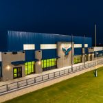 The exterior of the Millwood Public Schools Multi-Sport Facility was designed by Renaissance Architecture.