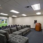 The viewing rea at Millwood Public Schools Multi-Sport Facility was designed by Renaissance Architecture.