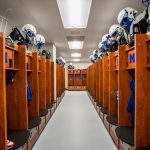The new locker room at Millwood Public Schools Multi-Sport Facility was designed by Renaissance Architecture.
