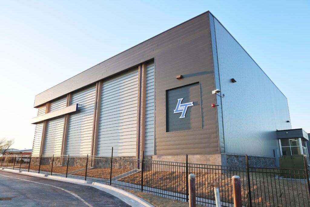 Exterior view of the Liberty Public Schools gymnasium.